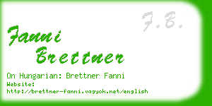 fanni brettner business card